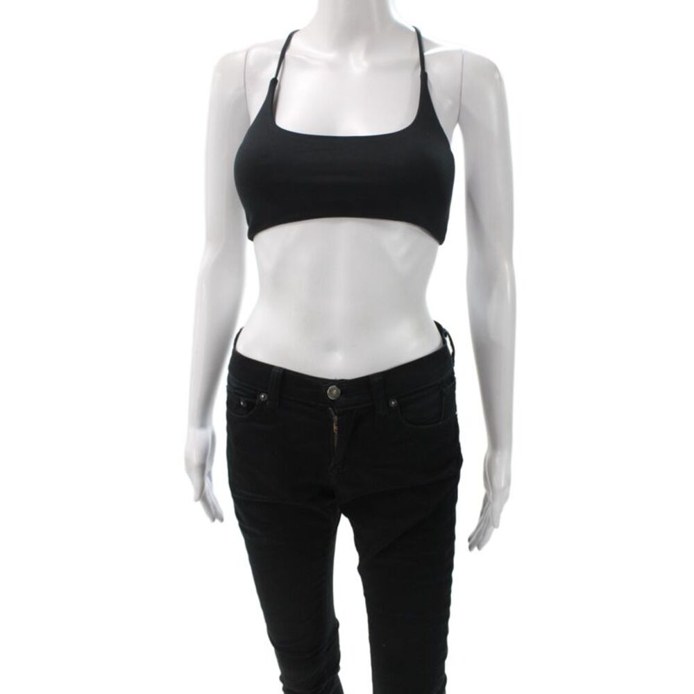 CSB Serenity Collection Strappy Racerback Sports Bra Black Size XS